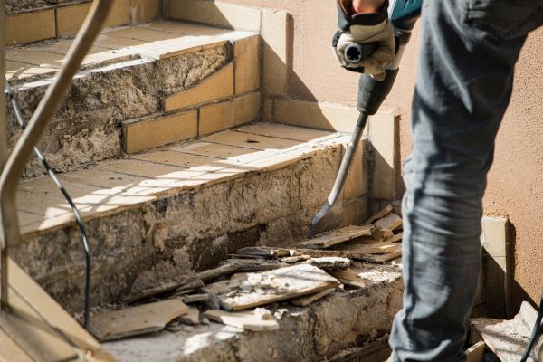 Concrete Stair Demolition in Powell